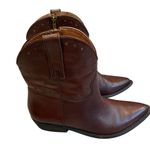 Lucky Brand  Chantel x Western Limited Edition Leather Ankle Boot, Sz 9.5 Photo 0
