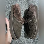Bobs By Sketchers Size 7 Brown Cable Knit Cable Knit Memory‎ Foam Slippers Photo 2