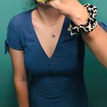 Divided Light Blue Summer Dress Photo 3