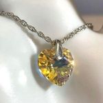Swarovski Crystal AB Heart Pendant on Silver Chain Necklace Photo 6