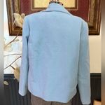W By Worth  Cropped Boxy Light Blue Women’s Wool Blazer ~ Size Medium 💛🍄 Photo 3