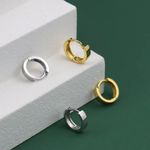 Boutique Unisex Small 14k Gold Plated Sterling Huggie Hoop Earrings, 12mm Photo 5