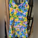 ZARA bubble mini Printed Draped Dress sleeveless multi floral Photo 4