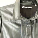 Rebecca Taylor  Black Faux Leather Long Sleeved Romper Size 6 Photo 8