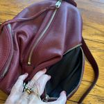 Rebecca Minkoff Mini Julian Pebbled Leather Backpack Burgundy EUC Photo 8