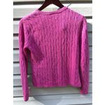 Ralph Lauren Polo Jeans Co Sweater Womens M Medium Pink Cable Knit Photo 5