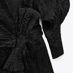 ZARA NWT PLEATED TIED BLAZER BLACK SMALL BLOGGERS FAV Photo 6