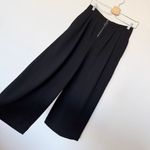 Gap High Rise Cropped Wide-Leg Pants in Black Size 4 Tall Photo 6