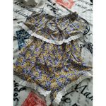 Cupcakes and Cashmere  Andria Deep Indigo Floral Romper NWT Sz (L) Photo 4