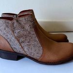 OTBT  Dare Devil Tan Booties w/ Brocade Detail Size 7 Photo 0