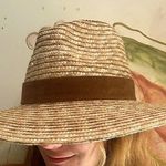 Gigi Pip Isla wide brim straw hat Tan Photo 2
