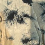 ZARA  Navy Blue Tie Dye The Batik Top Short Sleeve lightweight Blouse Women Sz M Photo 6