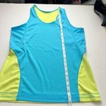 Marika Tek Womens Tank Top Blue Yellow Athletic Sleeveless Activewear Size L Photo 7
