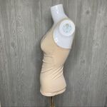 rhonda shear structured cup sheer lace tank top undershirt shapewear small Tan Photo 1