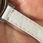 Coach Swiss watch logo pastel white genuine leather strap water resistant Photo 4