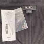 a.n.a Black Ribbed Long Sleeve Button Front Tie Waist Top From  New S Photo 3