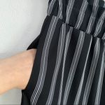 ZARA  Striped Elastic Ruffle Waist Pant Size Medium Photo 2