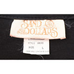 Vintage 80s Sand Dollars Black Sequin Top Womens Union Tag Oversized Glam Size L Size L Photo 1