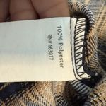 Princess Polly  Oversized Plaid Button Down Shirt Beige Navy Flannel Shacket Sz 0 Photo 6