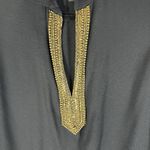 Ralph Lauren  Top Womens 4 Tunic‎ Crepe Embellished Popover Black Label Black USA Photo 2