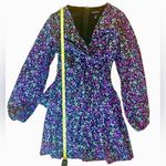 Speechless Floral Purple Long Sleeve Mini Dress Size 0 Photo 6