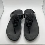 FitFlop EUC  Florrie Toe-Post Sandals size 8 black comfort slip on orthopedic Photo 1