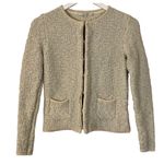 Boden Wool tweed metallicāknit cardigan blazer size 4 Silver Photo 0