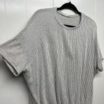 Tiffany & Grey Short Sleeve Ribbed Gray Top Women's Size XL Petite Photo 4