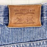 Levi's Vintage 80s  Acid Wash Pinstripe Denim Jeans High Waisted Cropped Fit Photo 5