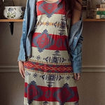 Ralph Lauren  denim supply southwestern aztec desert‎ maxi dress medium festival Photo 0