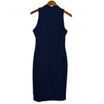 Elie Tahari Sleeveless Sheath Dress Key Hole Front Lined Back Zip Up 6 Navy Blue Photo 11