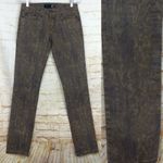 Just Cavalli  Jeans Y2K Women 29 Brown Baroque Paisley Print Stretch Skinny Italy Photo 1