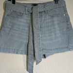 Banana Republic  Gray Denim Jeans Tie High Waist Shorts Size 30 10P 10 Petite Photo 0