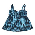 Tyr. Womens Tremiti Twisted Bra Tankini Swim Top Adjustable Straps Blue Black 8 Photo 2