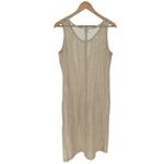 Venus Cream Sheer Open Crochet Knit Sleeveless Coverup Dress Photo 6