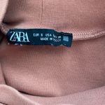 ZARA  Ribbed High Neck Short Sleeve Bodysuit Size S Rust Brown Photo 2