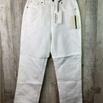 Evidnt Los Angeles Size 25 Essen Relaxed Cropped Ankle Raw Hem White Denim Jeans Photo 1
