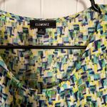 Elementz  Blue Yellow and Green Top, Size M Photo 3