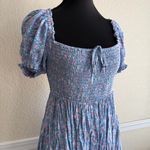 Aeropostale Floral Smocked Puff Sleeve Dress Medium Feminine Cottage Prairie Photo 3