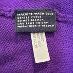 American Living  Sweater Women XL Purple Ruffle V-Neck Knit 3/4 Sleeve Sweatshirt Photo 7