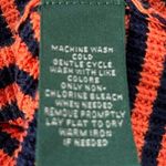 Lauren Ralph Lauren Cotton Stripe Womens Sweater Size XL Orange Blue Boat Neck Photo 6
