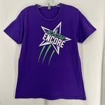 All Star Encore Gymnastics Star Graphic T Shirt Womens Large Purple Photo 0