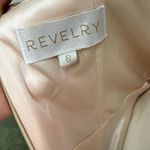 Revelry Champagne pink satin bridesmaid maxi slit dress Size 8 Photo 5