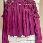 Free People Magenta Lace Blouse Photo 0