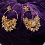 Costume Statement Earrings Gold Photo 3