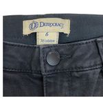 Democracy  Women's Jeans Sz‎ 6 Raw Hem Ankle Black Side Stripe Lace "Ab"solution Photo 2