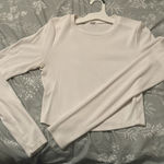 Garage  Crop Long Sleeve Top White Photo 0