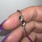 SAQ Art Glass Y Drop Pendant Rope Necklace Pink Photo 2