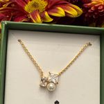 Kate Spade  Victoria Cluster Pendant Gold Necklace  Pearl Accents New Size 16” Photo 3