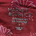 Market & Spruce Burgundy Jumpsuit NWT Size Small Sleeveless Jumpsuit Floral Photo 6